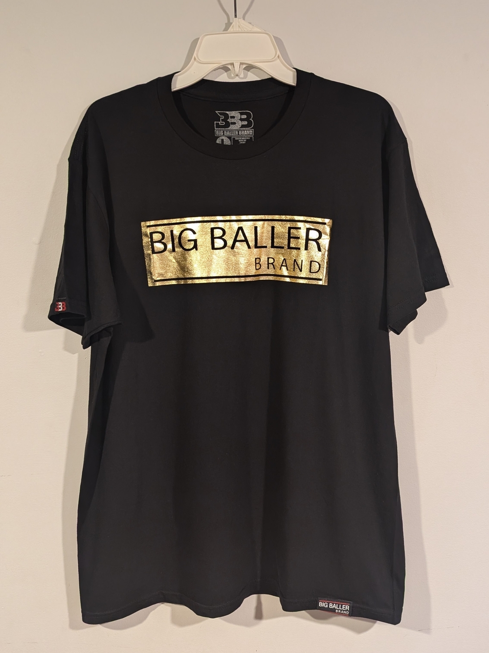 Big Baller Brand: Gold Logo T-Shirt (Men's Large)